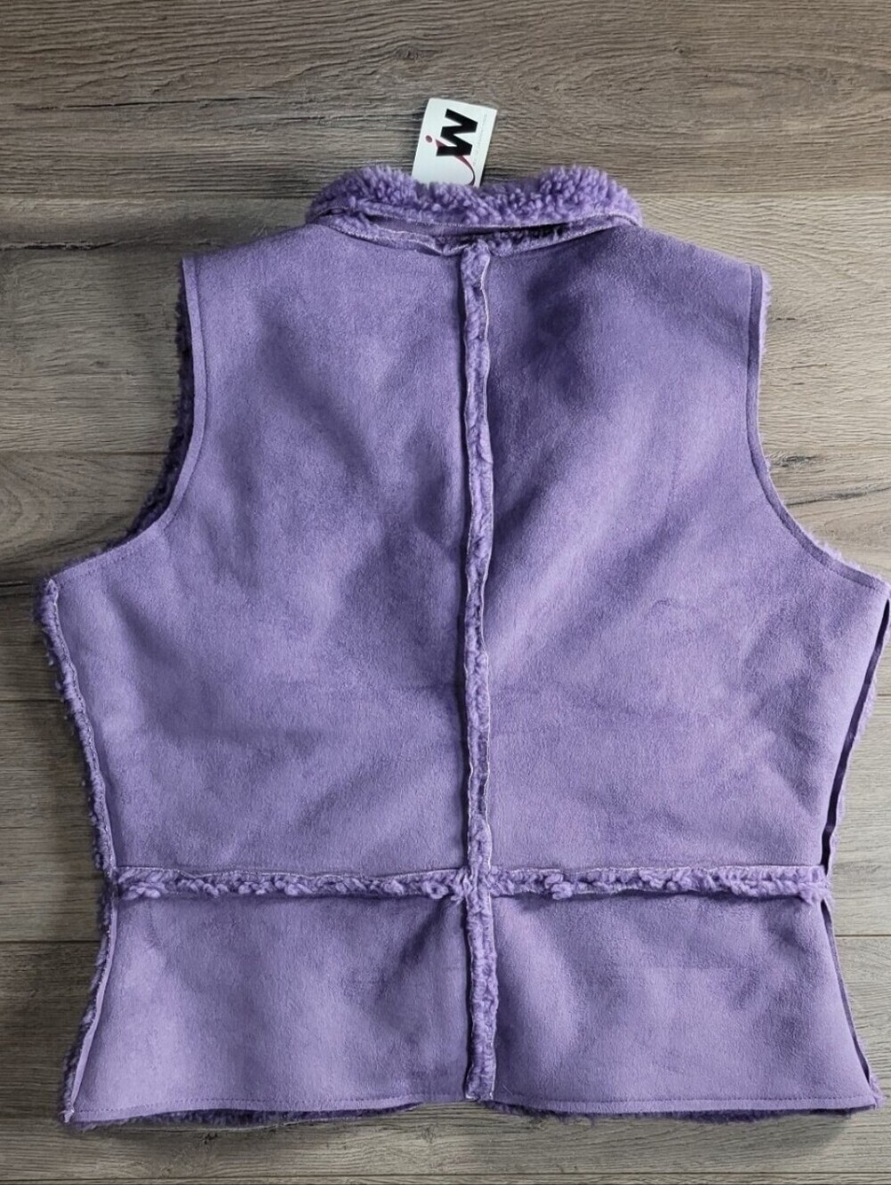 Lavender Faux Shearling Snap Vest - Unbranded - Picture 2 of 7